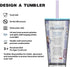 Zak Designs Disney Frozen II Movie Tumbler Set Includes 22oz Sculpt Tumbler and 16oz DIY Sticker Tumbler, Made of Durable Plastic (Elsa, Anna, Olaf, Kristoff, and Nokk, 2-Piece Set, BPA-Free)