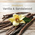 Essential Elements by Candle-lite Scented Candles, Vanilla & Sandalwood Fragrance, One 14.75 oz. Three-Wick Aromatherapy Candle with 45 Hours of Burn Time, Off-White Color