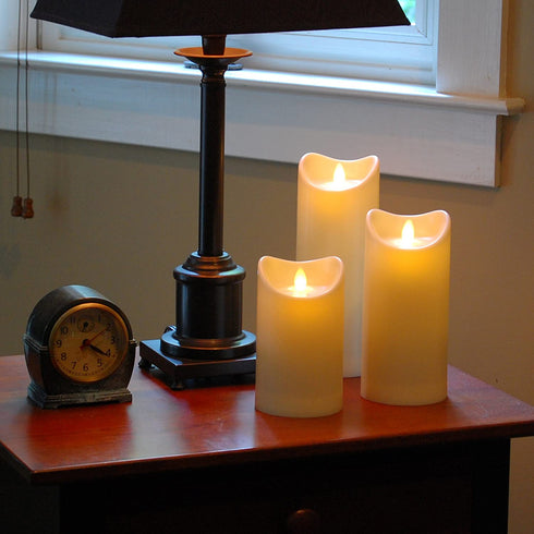LumaBase 93101 Battery Operated 5" Pillar Candle with Moving Flame