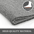 LuxStep Shower Mat Bathtub Mat,24x16 inch, Non-Slip Bath Mat with Drain, Quick Drying PVC Loofah Bathmat for Tub,Shower,Bathroom (24"x16"+24"x16",Grey)