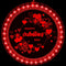 Valentine's Day Lighted Window Decorations, 8.2 inch Valentines Window Lights Battery Operated, Backdrop String Lights for Windows Bedroom Party Holiday Wall Decorations (Heart Style)