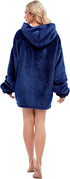 Sviwdsk Weighted Blanket Sweatshirt for Women and Men,Warm Comfy Zip Up Blanket Hoodie Coat,Thick Flannel Fuzzy Blanket with Sleeves and Giant Pocket,32x32,Navy, Kids
