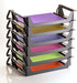 Officemate OIC Achieva Side Load Letter Tray, Recycled, Black, 6 Pack (26212)