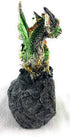 Aint It Nice Dragon Rock Faux Geode Cavern Sparkling Medieval Collectible Fantasy Figurine Statue Décor, 4 X 3 X 1.5 inches (Green)