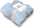 Allgala 60x45 Super Soft Flannel Plush Light Weight Throw Blanket-Light Blue-BLK82310