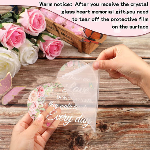 Yulejo Sympathy Gift Clear Memorial Gifts Crystal Acrylic Bereavement Gifts Loss of Family Member Gift Condolence Remembrance Sorry Grief Gifts in Memory of Loved One for Home Table Decoration
