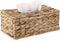 Sumnacon Rectangular Woven Tissue Box Cover - Natural Water Hyacinth Wicker Tissue Box Holder, Decorative Napkin Paper Holder for Bedroom Bathroom Home Office Store Decor