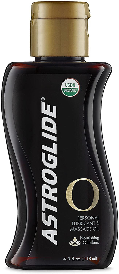 Astroglide O Organic, Essential Oil Based Personal Lubricant and Massage Oil, 4 oz.