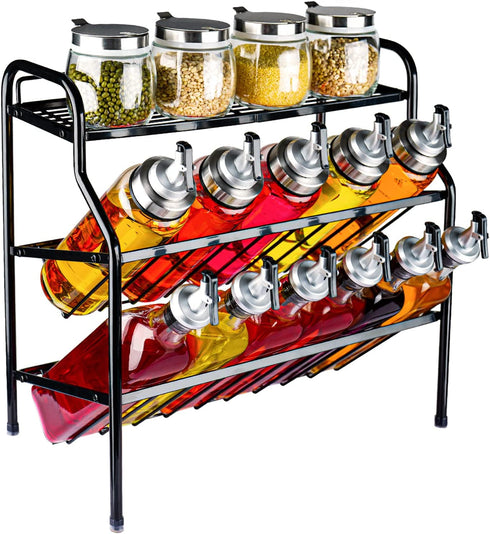 Spice Rack Kitchen Storage Rack 3-Tier, Cabinet Organization Storage, Countertop Shelf Organizer, Kitchen Organization, Cabinet Organization Mini Storage Shelf