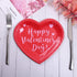 Aneco 50 Pieces Valentine's Day Paper Plates Party Plates Dinnerware Plates Party Supplies for Valentine's Day Party