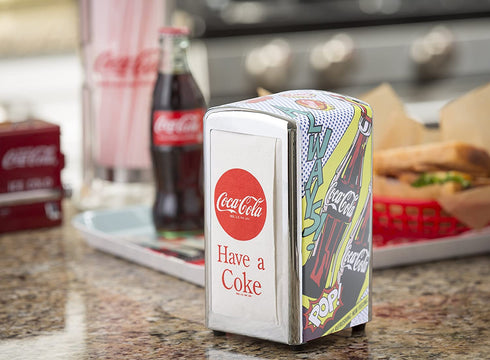 Tablecraft Coca-Cola Pop! Full Napkin Dispenser, Red
