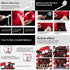 Red and Black Birthday Party Decorations 50 Pieces Red Black Balloons Garland Kit Happy Birthday Backdrop Banner Sign Decorations for Kids Men Women Anniversary Birthday Party Supplies Decor