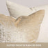Phantoscope Pack of 2 Sparkling Velvet Decorative Throw Pillow Covers Soft Gold Glitter Square Cushion Cover Pillowcase for Couch Bed and Chair, Beige, 18 x 18 inches, 45 x 45 cm