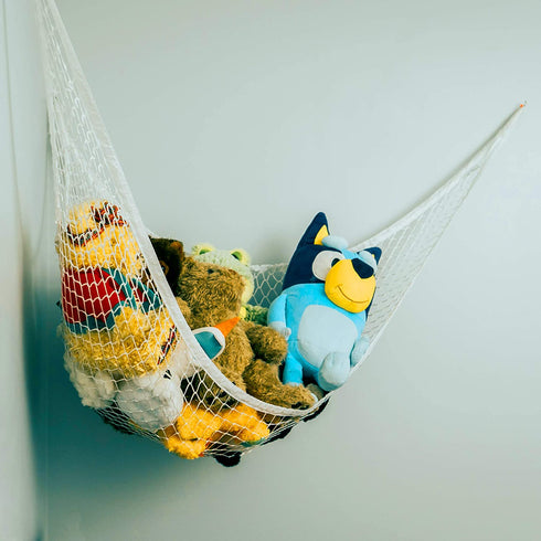 Stuffed Animal Toy Hammock - Best for Keeping Rooms Clean, Organized and Orderly - Comes with an E-Book, Toy Organizer Storage Net is Durable and Easy to Install(Two Pack)