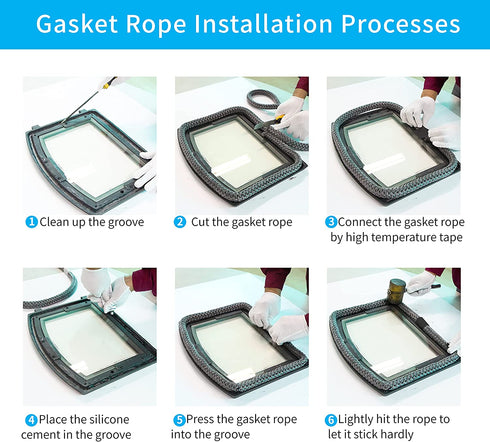 Protalwell Wood Stove Door Gasket, 5/8inch Stove Gasket Rope, Fireplace Door Gasket Replacement, Grey Color, 72inch Length Fireproof Rope Gasket€¦