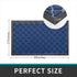 DEXI Door Mat Front Indoor Outdoor Doormat Small Heavy Duty Rubber Outside Floor Rug for Entryway Patio Waterproof Low-Profile,17"x29",Navy Blue
