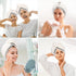AmazerBath Microfiber Hair Towel Wrap, 3 Pack Super Absorbent Hair Turbans for Women Wet Hair No Frizz, 26 x 10 Inches Quick Dry Hair Towels Cap for Drying Curly, Long & Thick Hair