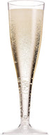 50 Plastic Champagne Flutes 5 Oz Clear Plastic Toasting Glasses Disposable Wedding Party Cocktail Cups