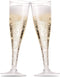 50 Plastic Champagne Flutes 5 Oz Clear Plastic Toasting Glasses Disposable Wedding Party Cocktail Cups