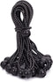 Kotap BB-11B Ball Bungee Cords with Elastic String for Canopy, Tarp, Straps, Tent, Poles and Wires, 11-Inch (25-Count), Black