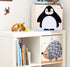 3 Sprouts Cube Storage Box - Organizer Container for Kids & Toddlers, Penguin
