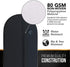 Black Suit, Dress and Gown Garment Travel Bags 3 Pack - 54" x 24" - with Window