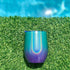 CHILLOUT LIFE Stainless Steel Wine Tumblers 2 Pack 12 oz - Double Wall Vacuum Insulated Wine Cups with Lids and Straws Set for Coffee, Wine, Cocktails (Mermaid Sparkle)