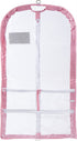 Clear Plastic Garment Bag with Pockets for Dance Competitions Danshuz - Pink