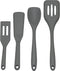 4 PCS Grey Small Silicone Spatula Turner Non Stick Thin Fish Slotted Spatulas Set little Heat Resistant Cooking cookware plastic flipper ,REUU Flexible Nonstick Useful kitchen utensils