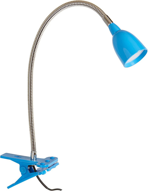 Newhouse Lighting LED Clip on Light/Clamp Lamp/Reading Book Light for Desk, Bed, Office, and Dorm Room, Blue (NHCLP-LED-BLU)