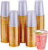 100 PACK Gold Plastic Cups,12 Oz Clear Plastic Cups Tumblers, Elegant Gold Rimmed Plastic Cups, Disposable Cups With Gold Rim Perfect For Wedding,Thanksgiving Day, Christmas Party Cups