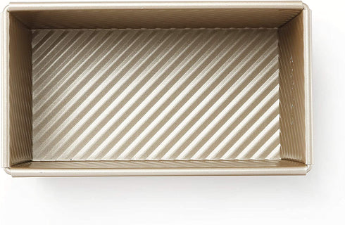 Loaf Pan Bread Toast Mold Deep loaf Pancorrugated Non Stick Gold Aluminum Alloy No lid included (8.26X4.7X4.3INCH)