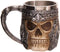 eoocvt Stainless Steel Skull Mug 3D Design Creepy Skull Coffee Mug Skeleton Tankard Cup