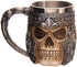 eoocvt Stainless Steel Skull Mug 3D Design Creepy Skull Coffee Mug Skeleton Tankard Cup