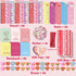 Valentines Day Gifts for Kids Classroom 30 Pack, ALL-IN-ONE Valentines Stationery Set - Valentine Pencils Notepads Rulers Erasers Valentines Cards Treat Bags Party Favors for Kids