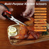 QMVESS Kitchen Scissors 2-Pack Kitchen Shears Heavy Duty, Ultra Sharp Stainless Steel Food Scissors Multipurpose Meat Scissors Dishwasher Safe for Chicken, Fish, Meat, Vegetables, Herbs, BBQ