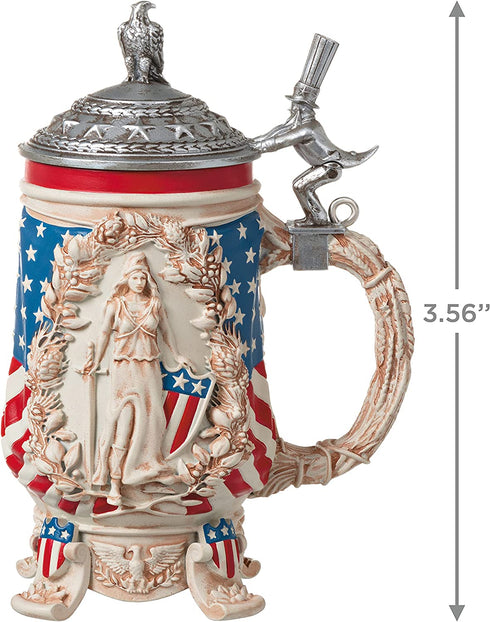Hallmark Keepsake Christmas Ornament, Year Dated 2021, Patriotic Beer Stein