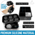 Zulay Kitchen Silicone Ice Cube Trays Set of 2 - Large Square Ice Cube Molds and Sphere Ice Ball Maker with Lid - BPA Free Reusable Ice Mold For Whiskey, Cocktails, Bourbon (Black)