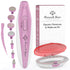 Electric Nail File Manicure & Pedicure Set: 2-Speed Battery Operated Nail File Kit w Portable Nail Drill Grinder, Buffer, Shaper, Polisher and Cuticle Pusher for Natural Finger Nails & Toe Nails Care