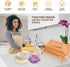 Collapsible Dish Drying Rack - Bamboo 2-Tier Dish Drainer Kitchen Plate Rack for Kitchen Countertop - Foldable & Compact for Space-Saving Storage