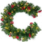 TURNMEON 6 Ft by 10 Inch 50 LED Prelit Christmas Garland Decoration Lights Timer 8 Modes 12 Pinecones 132 Red Berries 20 Pine Needles Battery Operated Christmas Decoration Home Indoor Mantle Fireplace