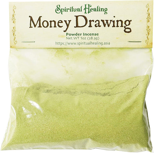 Spiritual Healing - Money Drawing Powder, Fast Luck Lotto, Makko Powder, Incense Making Kit, Money Drawing Candle, Loose Incense, Handcrafted with Herbs - 1 oz