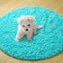 Goideal Round Fluffy Area Rug for Bedroom, Teal Blue Shaggy Rug for Boys Girls, Fuzzy Cute Princess Castle Nursery Room Rug, Circle Plush Floor Carpet for Babies Room Decor 4ft (4' Diameter)