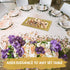 4 (pk) Yumchikel 14" x 7.5" Gold Lace Rim Plastic Serving Trays & Platters | Heavy Duty Disposable Decorative Dessert Tray - Party Platters for Upscale Parties Weddings