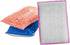 Smart Design Non Scratch Scrub Sponge with Bamboo Odorless Rayon Fiber - Set of 3 - Ultra Absorbent - Soft & Scrubber Side - Cleaning, Dishes, & Hard Stains - Violet Blue Coral