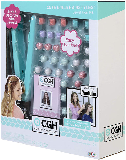 CGH Cute Girls Hairstyles! Jewel Blinger Installer Hair Kit with Hearts, Studs & Pearls