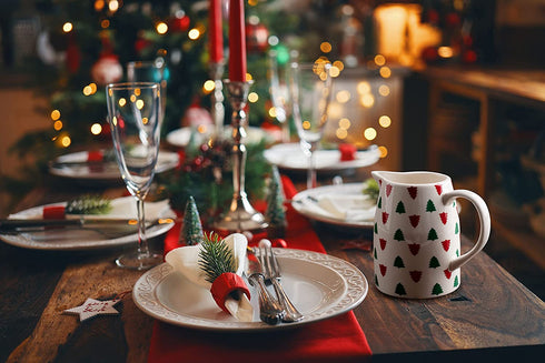 Serene Delights Christmas themed Gravy Boat 16oz | Gravy Jug. Great for all types of Sauces! Holidays Gravy Boat | Turkey Gravy Boat