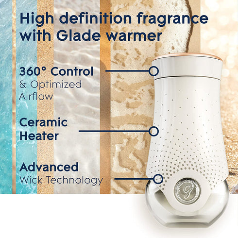 Glade PlugIns Refills Air Freshener, Scented and Essential Oils for Home and Bathroom, Aqua Waves, 2.01 Fl Oz, 3 Count