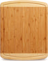 Greener Chef Bamboo Cutting Board - Lifetime Replacement Cutting Boards for Kitchen - Organic Wood Butcher Block and Wooden Carving Board for Meat and Chopping Vegetables - Medium