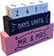 Wedding Countdown Block - Gifts for Engaged Couples - Bride to Be Gifts - Engaged Gifts for Her - Fiance Gifts for Her - Engagement Gifts - Days Until Wedding Countdown Calendar